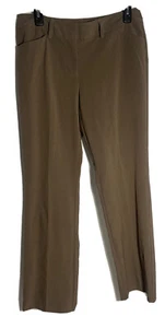 CHICOS Womens Size 0 Short Taupe Zip Fly Fabulously Slimming Chino Pants - Picture 1 of 9