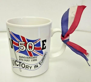 50TH ANNIVERSARY OF VICTORY IN EUROPE COFFEE MUG/ KILNCRAFT ENGLAND - Picture 1 of 4