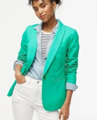 NUEVO J. Blazer para mujer Crew Regent 100 % lino 4 pátina verde Foto 1 de 4