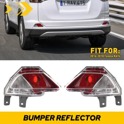 For 2016 2017 2018 Toyota RAV4 Rear Bumper Reflector Light Stop Lamp LH RH 2Side - Image 1 of 4