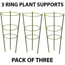 GARDEN PLANT SUPPORT 3 RING 45cm HIGH CLIMBING PLANT TIE SUPPORT PACK  P73