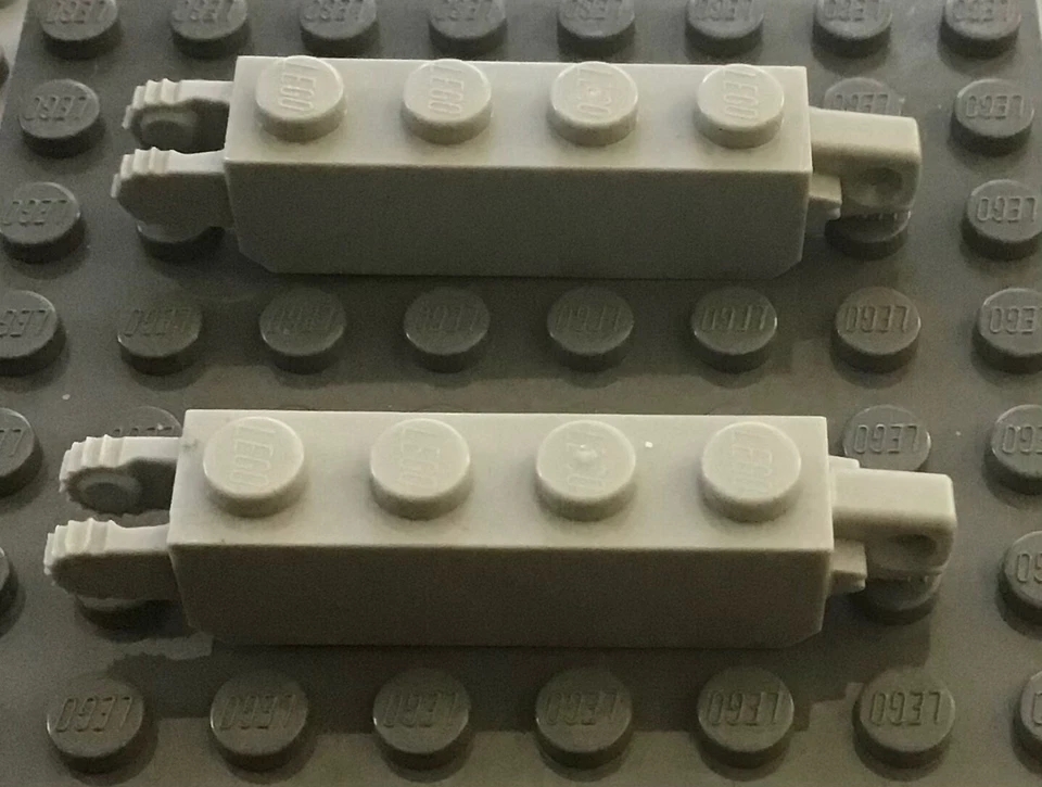 LEGO Dos Ladrillo Bisagra Gris Azulado Claro 1 x 4 Bloqueo, Parte 30387 Foto 1 de 1