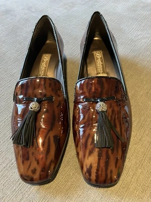 Zapatos Mocasines Brighton Noho Tortuga Guepardo Marrón Charol Mujer 8 M Foto 1 de 4