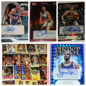 WARRIORS 40+ CHRIS MULLIN 1/1, SPREWELL/99, HARDAWAY, R. BARRY/99 AUTOs, CURRY - Picture 1 of 24