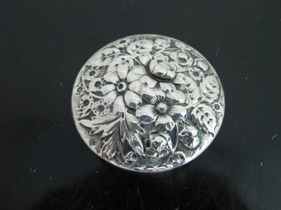 Gorham 417 Plata de Ley REPOSADA Flor Redonda Baratija o Caja de Tapé Foto 1 de 4