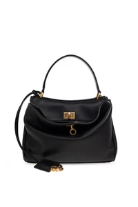 BALENCIAGA Rodeo Mini $2990 Black Smooth Leather Handbag New & Authentic - Picture 1 of 4