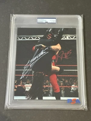 THE UNDERTAKER & KANE DUAL SIGNED AUTOGRAPHED 8X10 PHOTO PSA/DNA CERTIFIED - Image 1 of 2