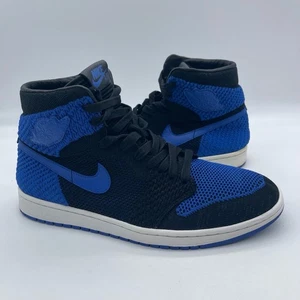 Nike Air Jordan 1 Retro Alto Flyknit 919704-006 Para hombres Talla 11.5 Zapatos Negro Azul - Imagen 1 de 10