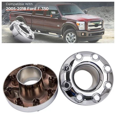 2Pcs Front Wheel Center Hub Cap For 2005-2018 Ford F-350, Dually 4x4 Open, 17" - Imagem 1 de 4