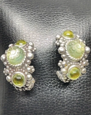 Pendientes Stephen Dweck Plata de Ley 925 Jade Verde y Cuarzo Foto 1 de 4