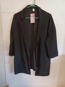WDIRARA Women's XL Plus Size Blazer Casual Open Front Jacket - Picture 1 of 5