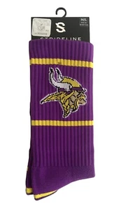 Strideline Minnesota Vikings Premium Knit Crew Socks Purple Team Color Logo M/L - Bild 1 von 4