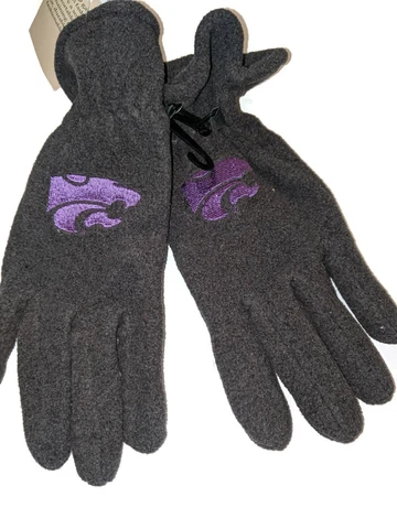 LSU Tigers Men's Fleece Leather Gloves, One Size Gray Cover