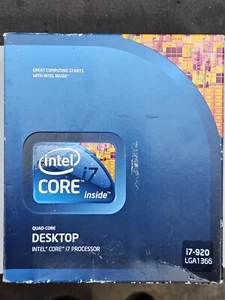 Intel Core i7-920 SLBEJ 2.66GHZ 4.80GT/S 4 Core CPU Socket 1366 In Retail Box - Picture 1 of 7