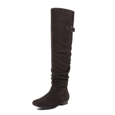 Women Ladies Over The Knee Thigh High Boots Classic Riding Booties - Image 1 of 4
