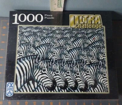 Zebra Puzzle 1000 PC New Sealed Shmuzzle Repeating Pattern Challenging FX Schmid - Image 1 of 4