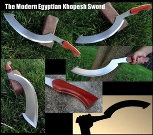 UBR CUSTOM HANDMADE HIGH CARBON STEEL MODERN EGYPTIAN KHOPESH WITH SHEATH - Picture 1 of 1