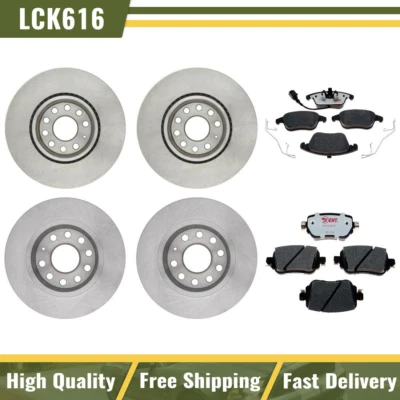 Rotores de freno delanteros traseros y pastillas de freno híbridas para Volkswagen Passat 2015 2016 2017 Foto 1 de 4