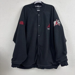 Nike Jordan 1985 Flight Jacket Air Jordan Crest NBA Fleece Button Men’s Size 2XL - Picture 1 of 9