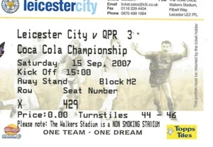 LEICESTER CITY V QUEENS PARK RANGERS ~ 15 DE SEPTIEMBRE DE 2007 ~ BOLETO DE PARTIDO - Imagen 1 de 1
