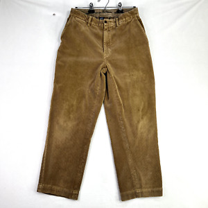 Polo Ralph Lauren Corduroy Pants Mens 32x27 Wide-Leg Loose Thick Wales Tan Khaki