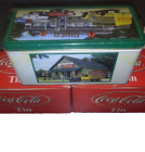 Nib Lot Of 2 Coca   Cola Diner Airport Grocery Store Scenes Small Tin