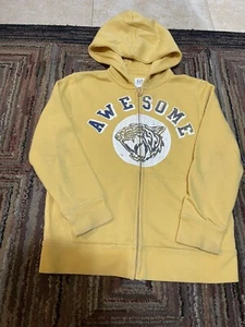 Gap Kids Hoodie Zip Front Jacket Size M Yellow Collr - Picture 1 of 4