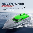 20km/h Waterproof RC Boat 2.4GHz High Speed Racing Ship for Kids (Green E)