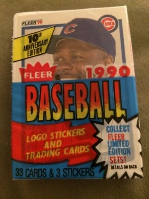 1990 Fleer Baseball Card Cello Pack Lloyd McClendon, Top; Bud Black, Back - Image 1 of 2