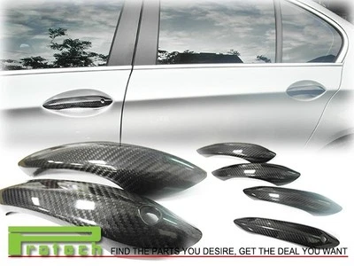 Cubierta de manija de puerta para BMW 2012+ F06 F12 F13 640i 650i M6 - fibra de carbono Foto 1 de 4