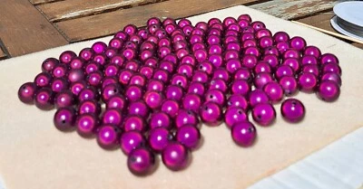 30 Deep purple Miracle Beads, 16mm 3D Illusion Beads, *SECONDS* - Image 1 of 4