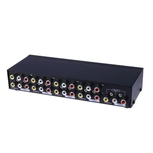 8 Ports Audio Signal Transmission Box Output Splitter Cinch Selector in 1 - Bild 1 von 11