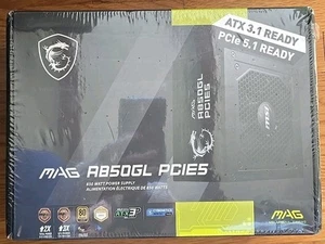 MSI MAG A850GL PCIE 5.1 & ATX 3.1 Gaming Power Supply Full Modular 80 Plus Gold - Afbeelding 1 van 2