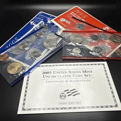 2005 Uncirculated Coin Set U.S Mint Government Packaging COA - Image 1 of 3