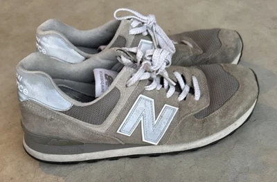 574 Grey New Balance Shoes Sneakers Used Size 11 Women’s 9.5 Men’s - Image 1 of 4
