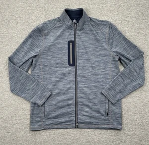 Johnnie O Jacket Mens Medium Blue Heather Sequoia Full Zip Performance Stretch - Picture 1 of 8