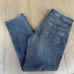 Jeans Hebilla Outpost Makers Para Hombre 36x30 Original Recto Azul Oscuro Elastizado Denim - Imagen 1 de 14