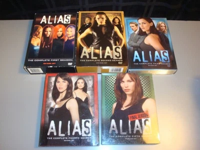 Alias Complete Series DVD Lot Seasons 1-5 Jennifer Garner Scifi TV  1 2 3 4 5 - Image 1 of 4