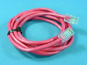 Leviton 52455-5R Red Cat5 5ft Ethernet Cable Data Patch Cord Network Cat5 8P8C - Picture 1 of 4