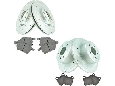 Kit de pastillas de freno y rotor delanteras y traseras para Saturn LS1 YR954KV 2000 Foto 1 de 2