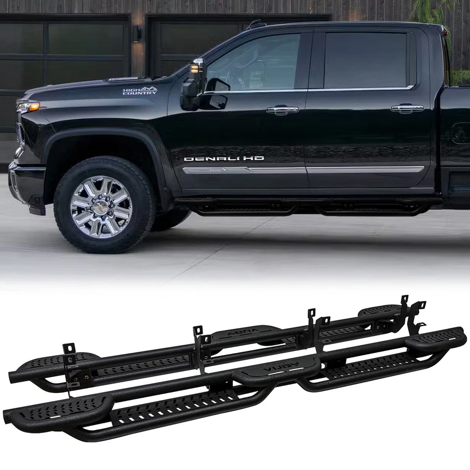 Vijay Fit 2019-2026 GMC Sierra 2500HD/3500HD Crew Cab Running Board & Step Bars Foto 1 de 4