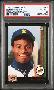 1993 Upper Deck Ken Griffey Jr 5th Anniversary A1 PSA 8!! Mariners  - Picture 1 of 2
