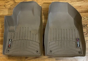 2014 2015 Jeep Cherokee Front Mats ONLY Weather Tech Floor Mat Set TAN - Picture 1 of 3