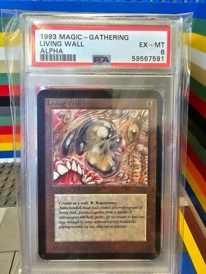 1993 Magic MTG Alpha Living Wall Graded PSA 6 EX-MT - Image 1 of 2