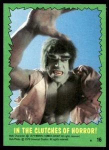 The Incredible Hulk 1979 TV Show Topps Card #16 (NM) - Picture 1 of 2