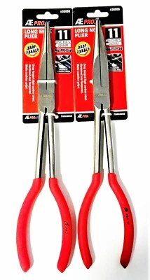 2 ATE PRO 11" STRAIGHT LONG NEEDLE NOSE PLIERS LONG REACH PLIER 30008 - Image 1 of 2