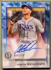 2019 Topps Tribute Austin Meadows Blue Parallel Auto /150 - Picture 1 of 3