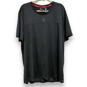 Spyder Active PROWEB Mens Black Stretch Short Sleeve Tee T-Shirt Size XXL