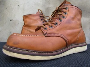 VTG Red Wing 1907 Heritage Moc Toe Copper Rough Brown Leather UK 9 | US 10 D - Picture 1 of 9
