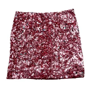Dolce & Gabbana Authentic Sequin Mini Pencil Skirt Pink Burgundy Womens 42, US 6 - Picture 1 of 7
